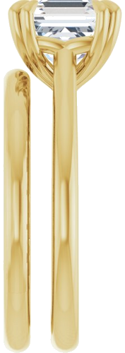 Sužadėtuvių Žiedas „Solitaire“ 585 Geltonojo Aukso Asscher 7mm (9)