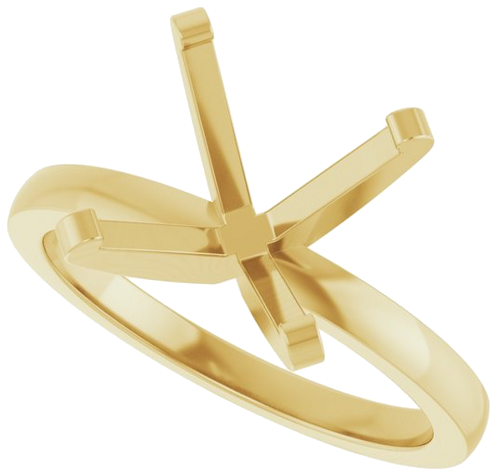 Sužadėtuvių Žiedas „Solitaire“ 585 Geltonojo Aukso Round 10.8mm (5)