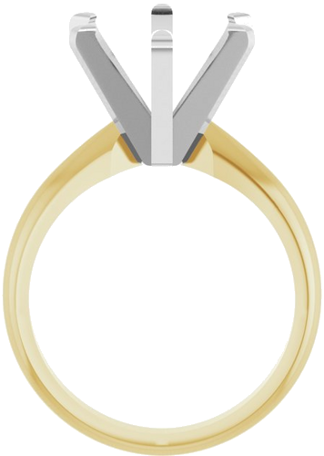 Sužadėtuvių Žiedas „Solitaire“ 14k yellow/white gold Oval 12mm x 10mm (2)