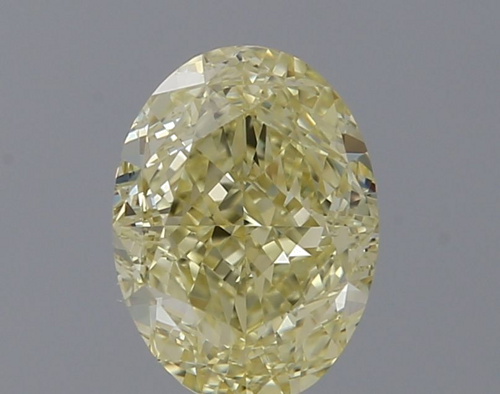 1.01 carat Fancy Light Yellow-VS1 Natūralus Oval Deimantas (1)