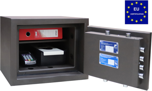 Uguns un uzlaušanas izturīgs III klases seifs ar e-slēdzeni CLE III.37.E (160 kg) (2)