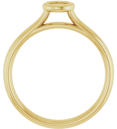 Sužadėtuvių Žiedas „Bezel-Set Solitaire“ 585 Geltonojo Aukso Round 4.1mm (2)