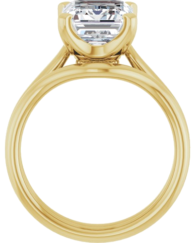 Sužadėtuvių Žiedas „Solitaire“ 14k yellow gold Emerald 10mm x 8mm (7)