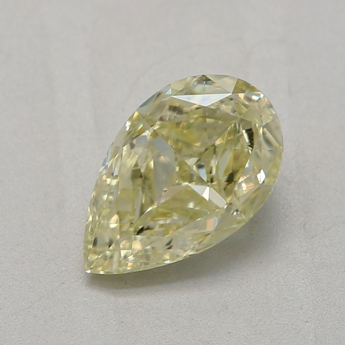 1.01 carat Fancy Light Greenish Yellow-VS1 Natūralus Pear Deimantas (1)