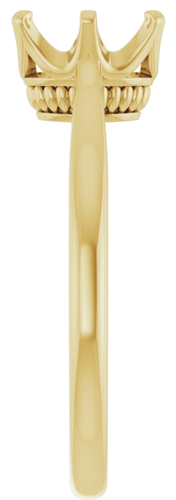 14K Yellow 8x6 mm Oval Engagement Ring Mounting (4)