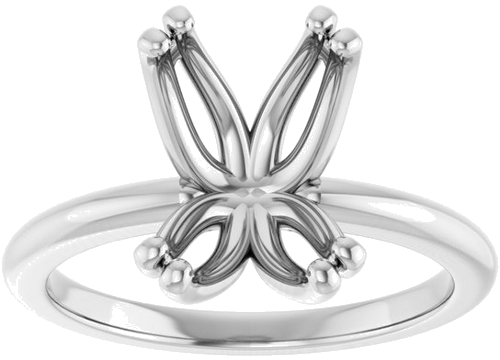 Sužadėtuvių Žiedas „Twin-Prong Octet® Solitaire“ 14k white gold Emerald 10mm x 7mm (3)