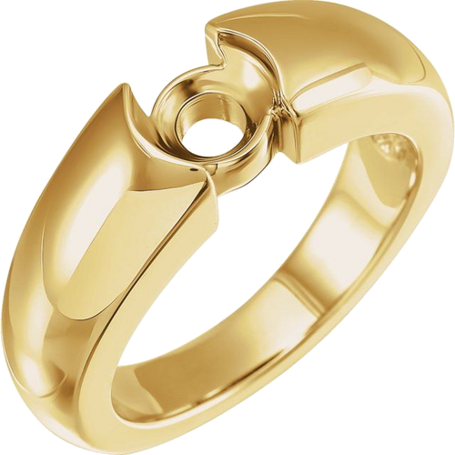 Sužadėtuvių Žiedas „Half-Bezel Solitaire“ 10k yellow gold Round 4.1mm (1)