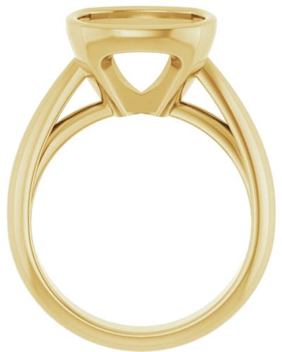 Sužadėtuvių Žiedas „Bezel-Set Solitaire“ 14k yellow gold Cushion 10mm (2)