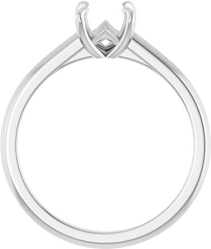 Sužadėtuvių Žiedas „Claw-Prong Solitaire“ 14k white gold Round 6.5mm (2)