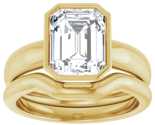 14K Yellow 9x7 mm Emerald Engagement Ring Mounting (8)