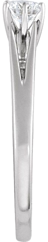 Sužadėtuvių Žiedas „Solitaire“ 14k white gold Round 4.1mm (5)