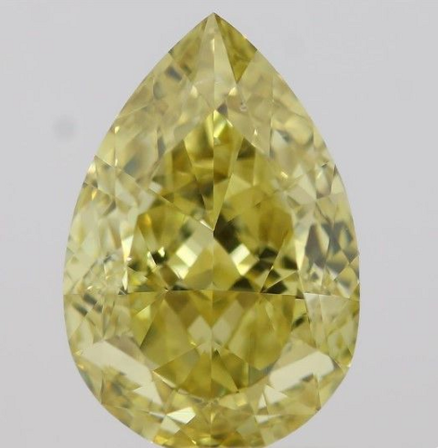 1.5 carat Fancy Brownish Yellow-SI1 Natūralus Pear Deimantas (1)