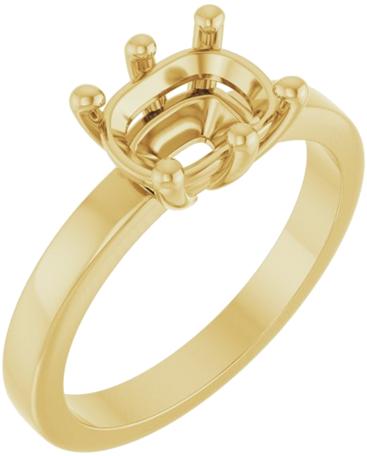 Sužadėtuvių Žiedas „Solitaire“ 14k yellow gold Elongated Cushion 8mm x 6mm (1)