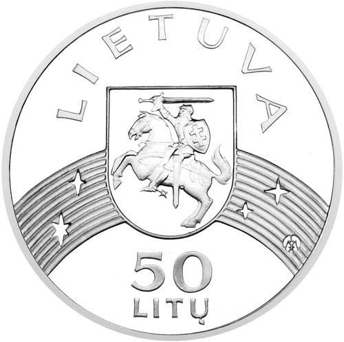 2000 The New Millennium Lithuania 50 Litas Silver Coin PF 69 ULTRA CAMEO (4)