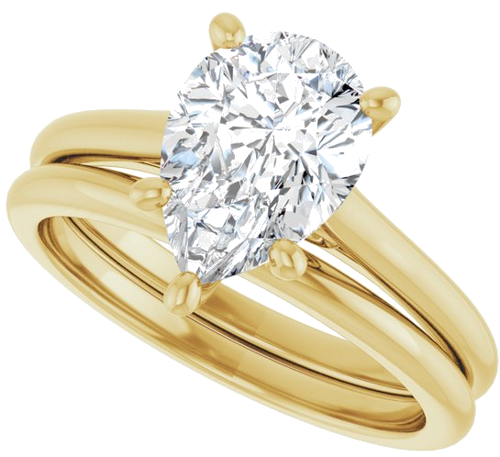 Sužadėtuvių Žiedas „Accented Infinity-Inspired“ 14k yellow gold Pear 10mm x 7mm (10)