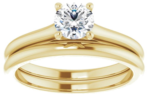 14K Yellow 5.2 mm Round Solitaire Engagement Ring Mounting (8)