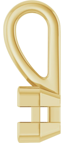 Pakabukas „Half-Bezel Solitaire Charm“ 14k yellow gold Square 3mm (3)