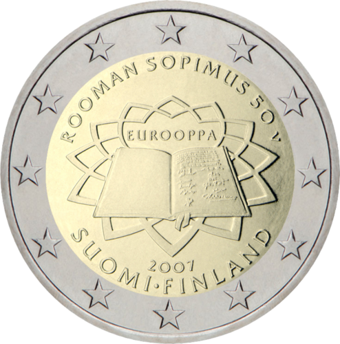 2007 Suomija Romos sutartis (TOR) 2 eurų moneta (1)