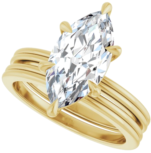 Sužadėtuvių Žiedas „Claw-Prong Solitaire“ 14k yellow gold Marquise 14mm x 7mm (10)