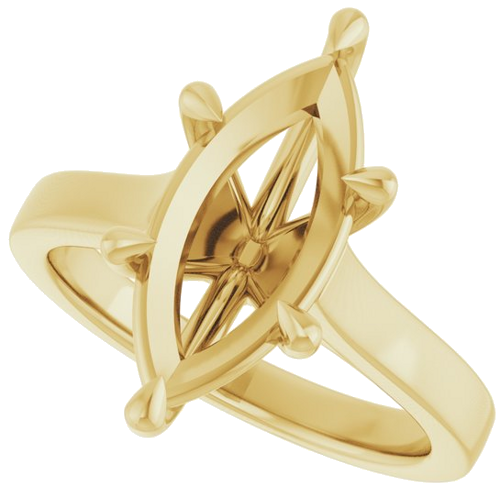 Sužadėtuvių Žiedas „Claw-Prong“ 14k yellow gold Marquise 15mm x 7mm (5)