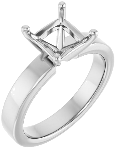 Sužadėtuvių Žiedas 950 Platinos Square 6.5mm (1)