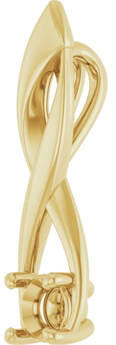 Pakabukas „Infinity-Inspired Solitaire“ 14k yellow gold Round 4.1mm (2)