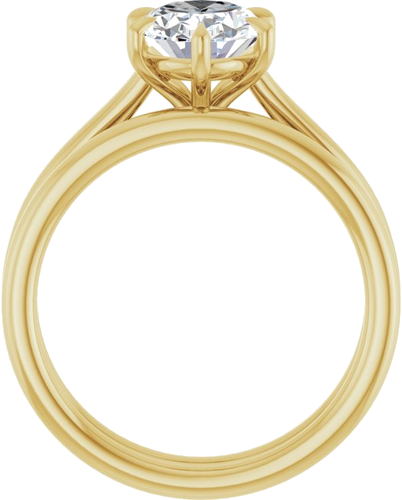 Sužadėtuvių Žiedas „Claw-Pong“ 14k yellow gold Oval 9mm x 7mm (7)