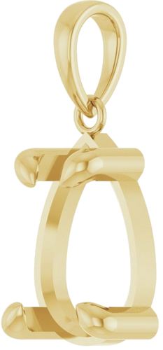 Pakabukas „Solitaire“ 14k yellow gold Pear 12mm x 8mm (2)