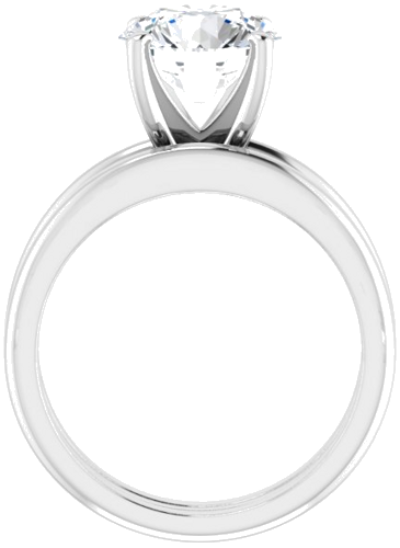 14K White  8.8 mm Round Solitaire Engagement Ring Mounting (7)