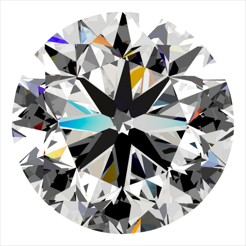 0.3 carat F-VVS2 GD cut Natūralus Round Deimantas (1)