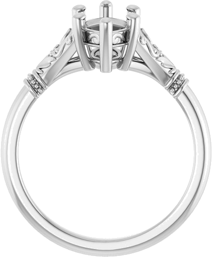 Sužadėtuvių Žiedas „Sculptural“ 14k white gold Marquise 12mm x 6mm (2)
