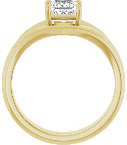 Sužadėtuvių Žiedas „Claw-Prong Solitaire“ 14k yellow gold Square 5mm (7)