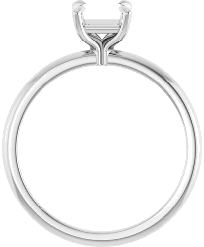 Sužadėtuvių Žiedas „Solitaire“ 585 Baltojo Aukso Square 5mm (2)