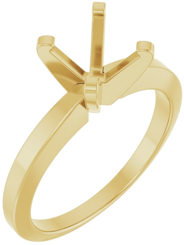 Sužadėtuvių Žiedas „Solitaire“ 585 Geltonojo Aukso Round 7mm (1)