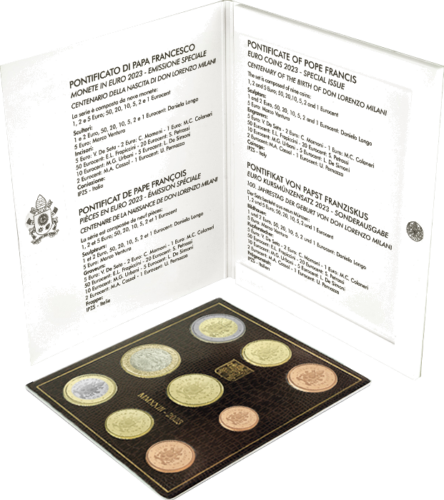 2022 Vatikānas BU eiro monētu komplekts ar 5 eiro monētu (4)