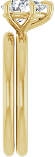 Sužadėtuvių Žiedas „Claw-Prong“ 10k yellow gold Pear 8mm x 6mm (9)