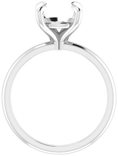 Platinum  8.8 mm Round Solitaire Engagement Ring Mounting (2)