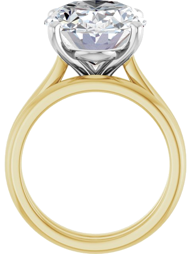 Sužadėtuvių Žiedas 14k yellow/white gold Oval 16mm x 12mm (7)