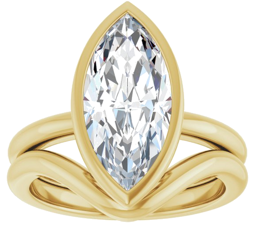 Sužadėtuvių Žiedas „Bezel-Set“ 14k yellow gold Marquise 15mm x 7mm (8)