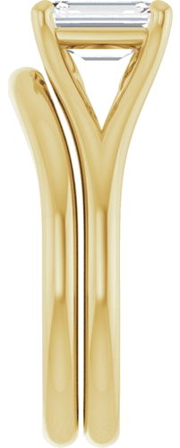 14K Yellow 7x5 mm Emerald Solitaire Engagement Ring Mounting (9)