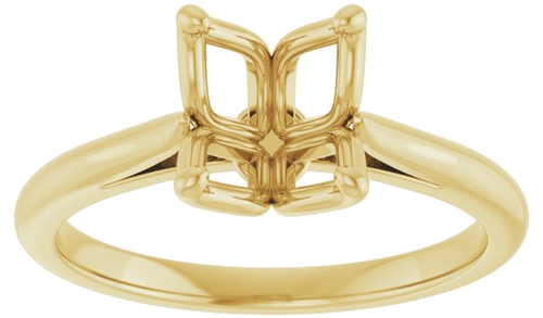 Sužadėtuvių Žiedas „Solitaire“ 585 Geltonojo Aukso Oval 9mm x 7mm (3)