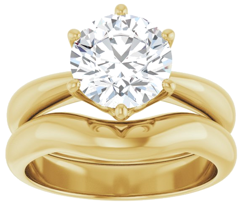 Sužadėtuvių Žiedas „Solitaire Crown-Inspired“ 14k yellow gold Round 8.2mm (8)