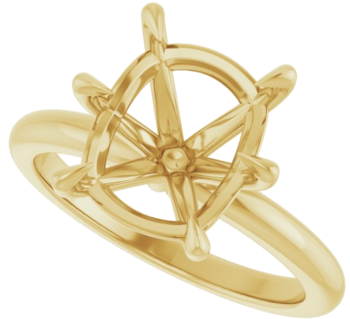 Sužadėtuvių Žiedas „Solitaire“ 14k yellow gold Elongated Cushion 11mm x 9mm (5)