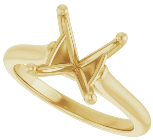 Sužadėtuvių Žiedas „Accented“ 10k yellow gold Oval 11mm x 9mm (5)