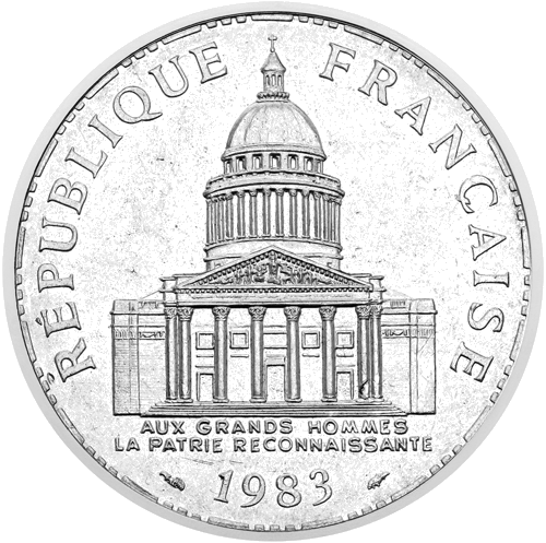 100 Francs Panthéon (1982–2001) France silver coin (1)