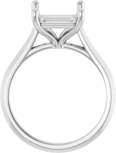 Sužadėtuvių Žiedas „Claw-Prong“ 14k white gold Emerald 11mm x 9mm (2)