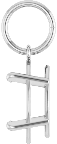 Pakabukas „Solitaire Charm“ 14k white gold Marquise 10mm x 5mm (3)