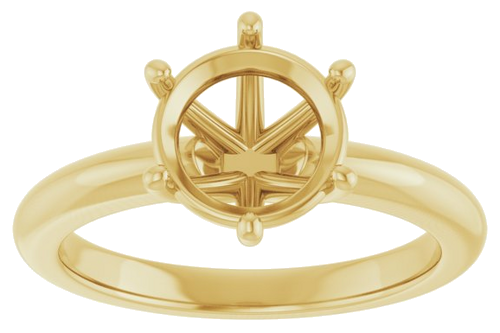 Sužadėtuvių Žiedas 14k yellow gold Round 8.2mm (3)