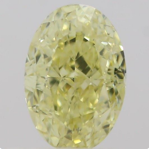 0.5 carat Fancy  Yellow-VS2 Natūralus Oval Deimantas (1)