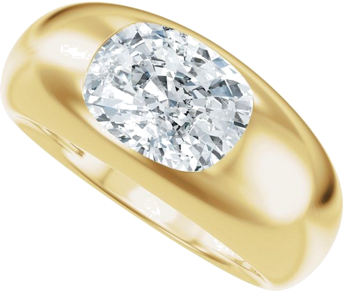 Sužadėtuvių Žiedas „Solitaire“ 14k yellow gold Elongated Cushion 9mm x 7mm (5)